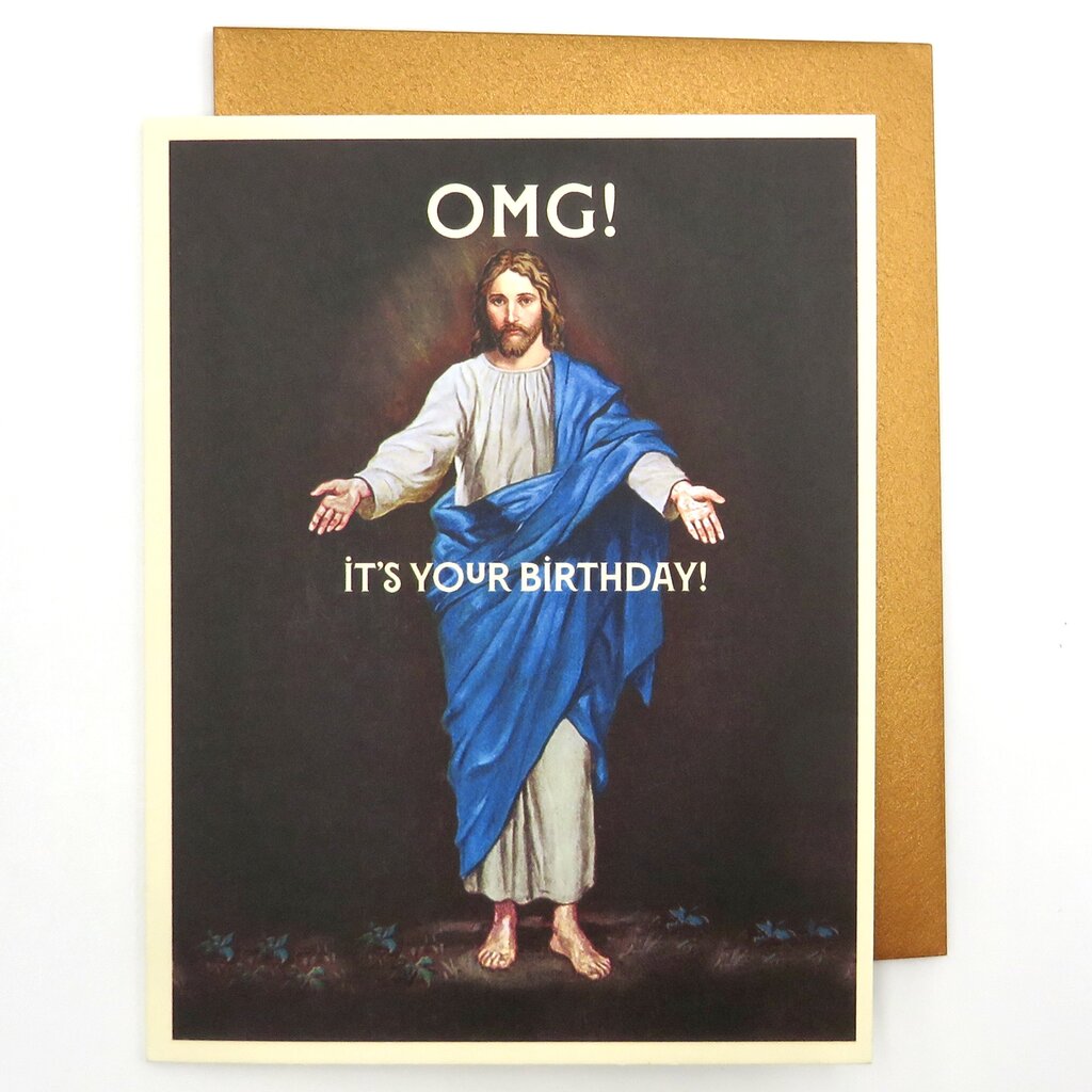 Offensive & Delightful BD41 OMG It's Your Birthday Jesus Card
