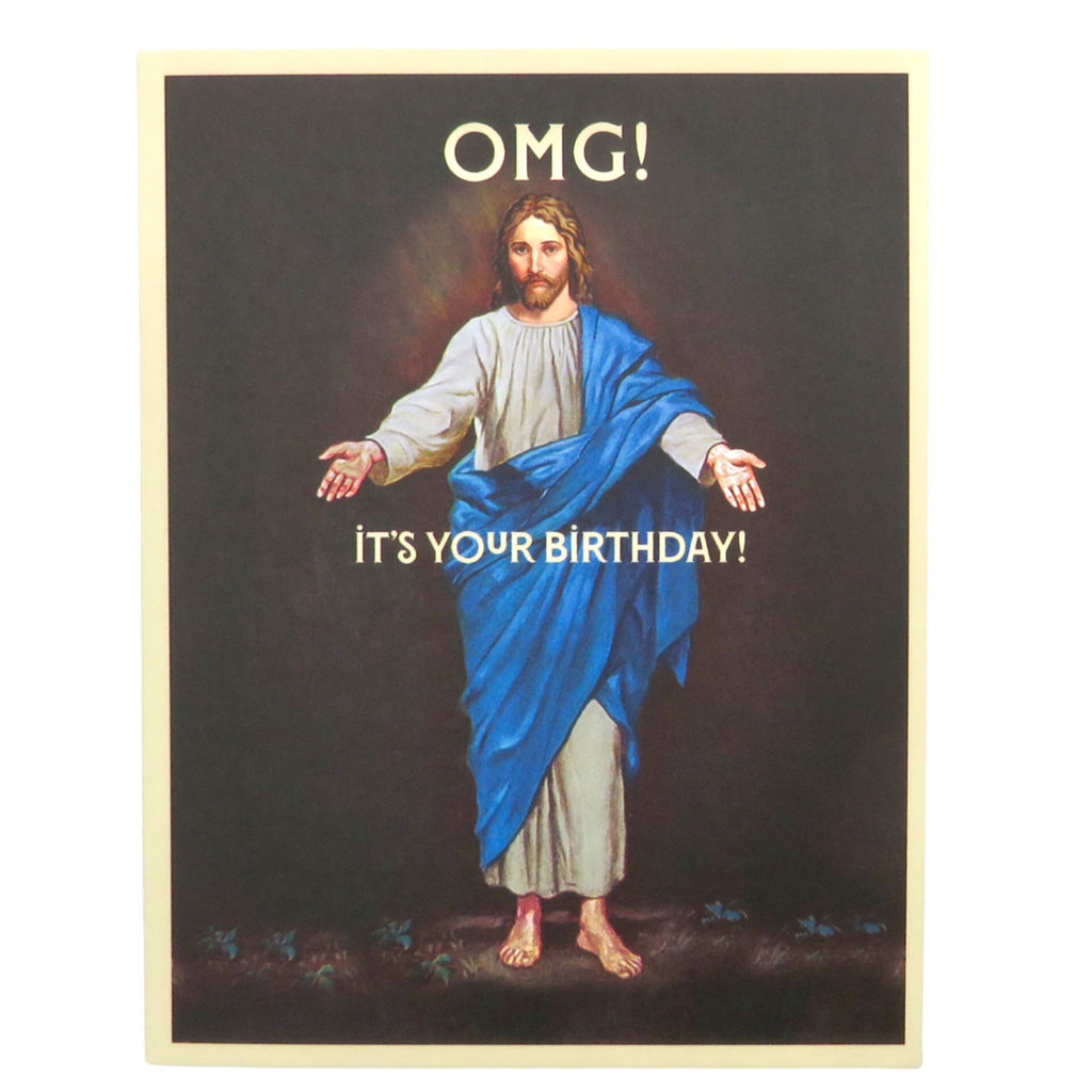 Offensive & Delightful BD41 OMG It's Your Birthday Jesus Card