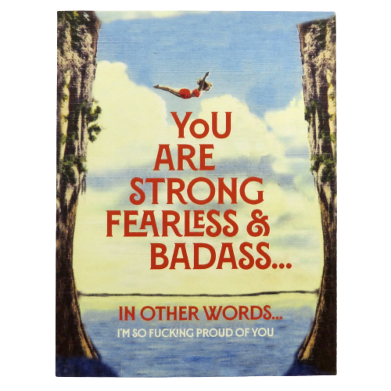 Offensive & Delightful Strong Fearless And Badass Card