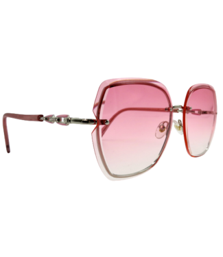 Peepa's Vintage Geometric Rimless Sunglasses