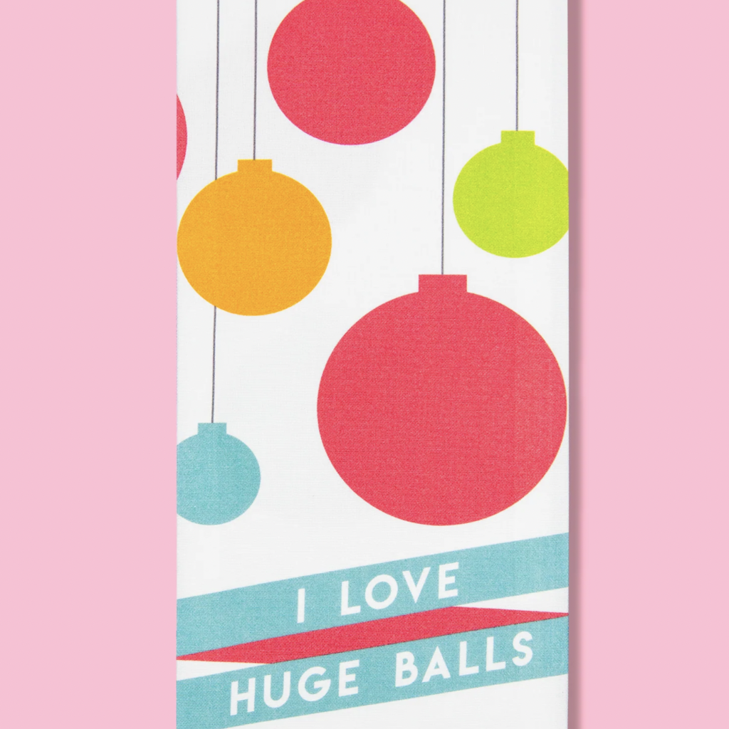 Bad Grandma HL I love huge balls teal towel