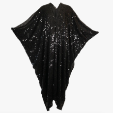 Jennafer Grace Black Sequin Caftan