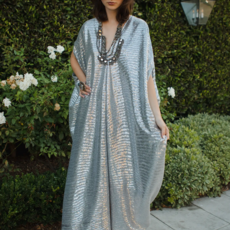 Jennafer Grace Platinum Sequin Caftan