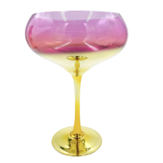 Glitterville Gilded Coupe Glass