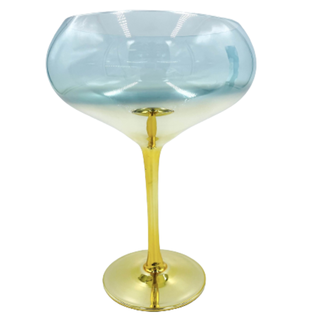 Glitterville Gilded Coupe Glass