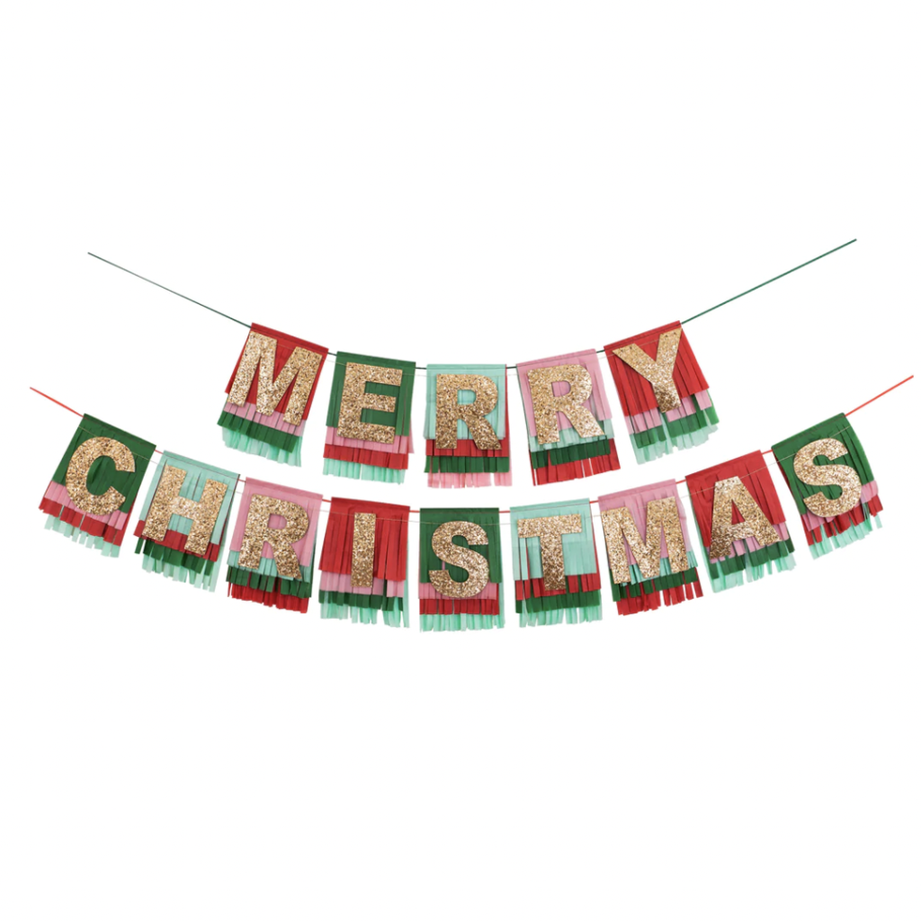 MeriMeri Merry Christmas Fringe Garland