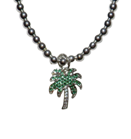 California Caftans Jeweled Palm Tree Stretch Bracelet