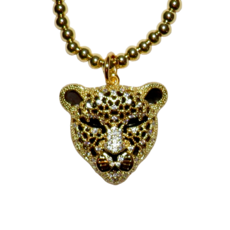 California Caftans  Jeweled Leopard Stretch Bracelet