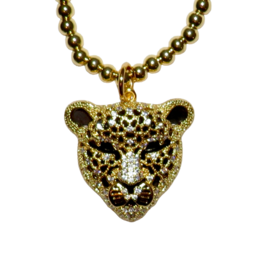 California Caftans Jeweled Leopard Stretch Bracelet