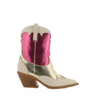 Billini Pink Ivory Gold Cowboy Boots