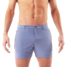 Parke & Ronen Actionwear Chambray Blue Stretch Short