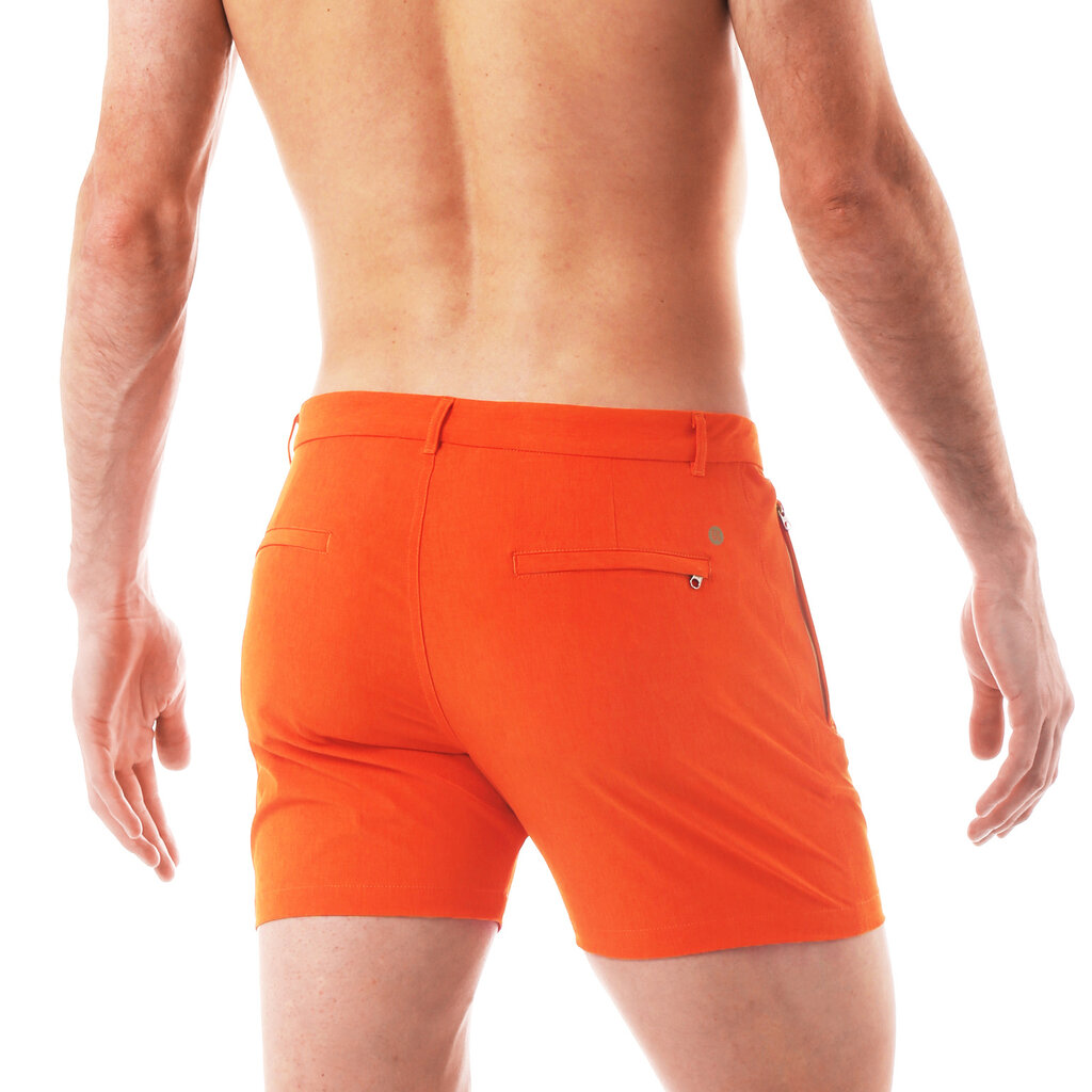 Parke & Ronen Actionwear Ember Orange Stretch Short