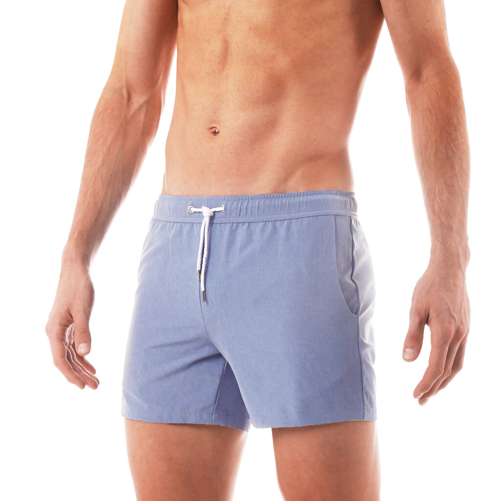 Parke & Ronen Actionwear Chambray Blue Stretch Boxer Short