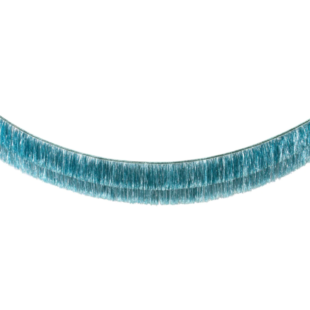 MeriMeri Blue Tinsel Fringe Garland