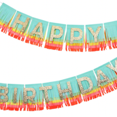 MeriMeri Rainbow Happy Birthday Fringe Garland