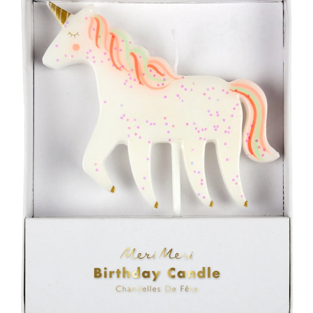 MeriMeri Unicorn Glitter Candle