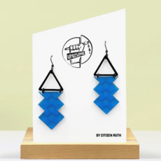 Uprising The Lenox Earrings - Transparent/Aqua