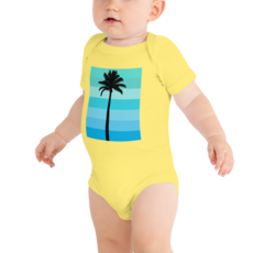 Peepa's Palm Tree Teal Pantone Onesie