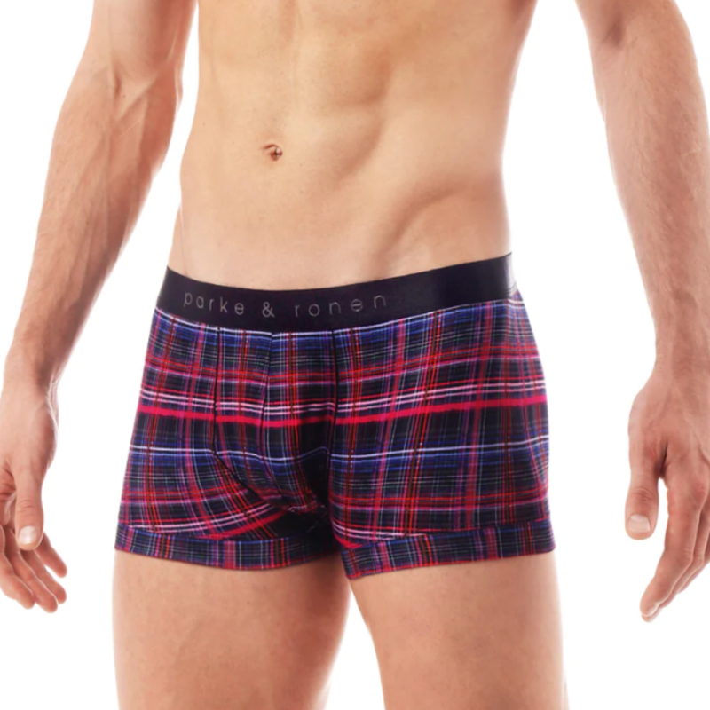 Parke & Ronen Cape Cod Plaid printed low rise trunk