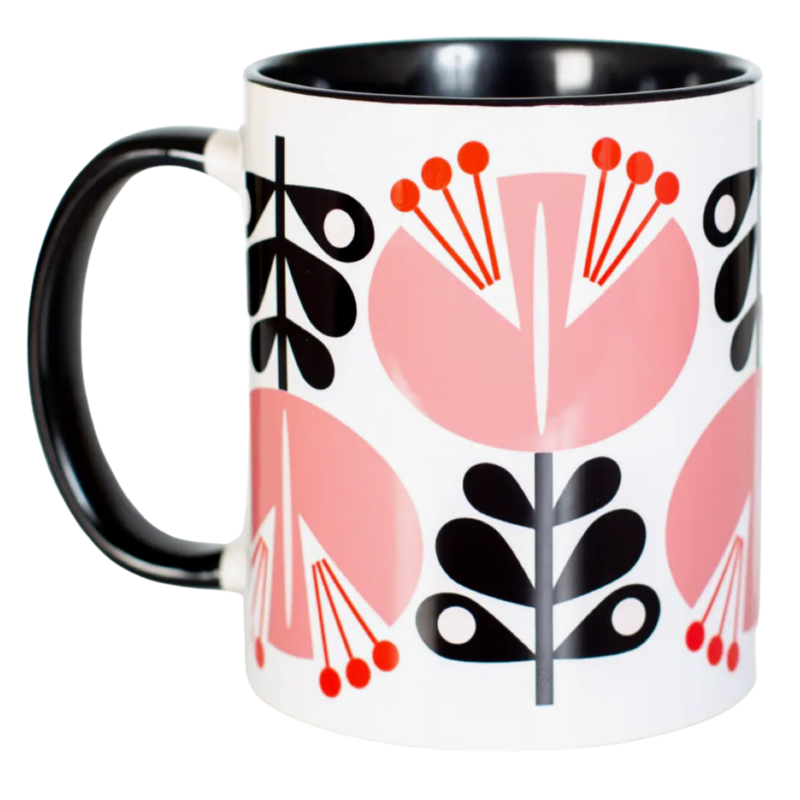 Mod Lounge Paper Co. Pink Lily Flower Mug