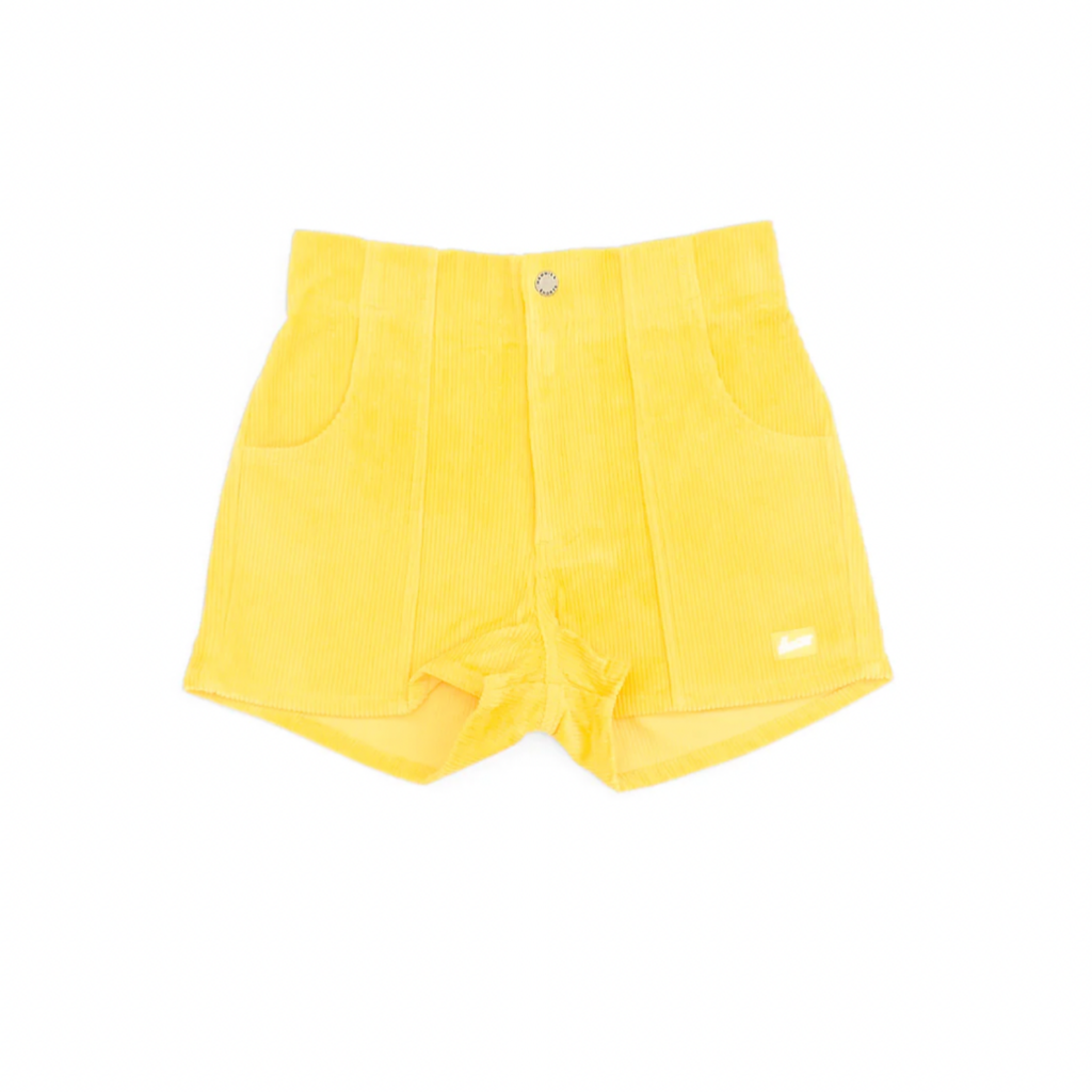 Hammies Women's Corduroy Solid Short Yellow