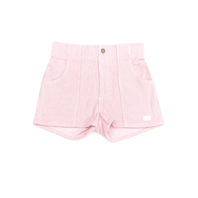 Hammies Women's Corduroy Solid Short Powder Pink