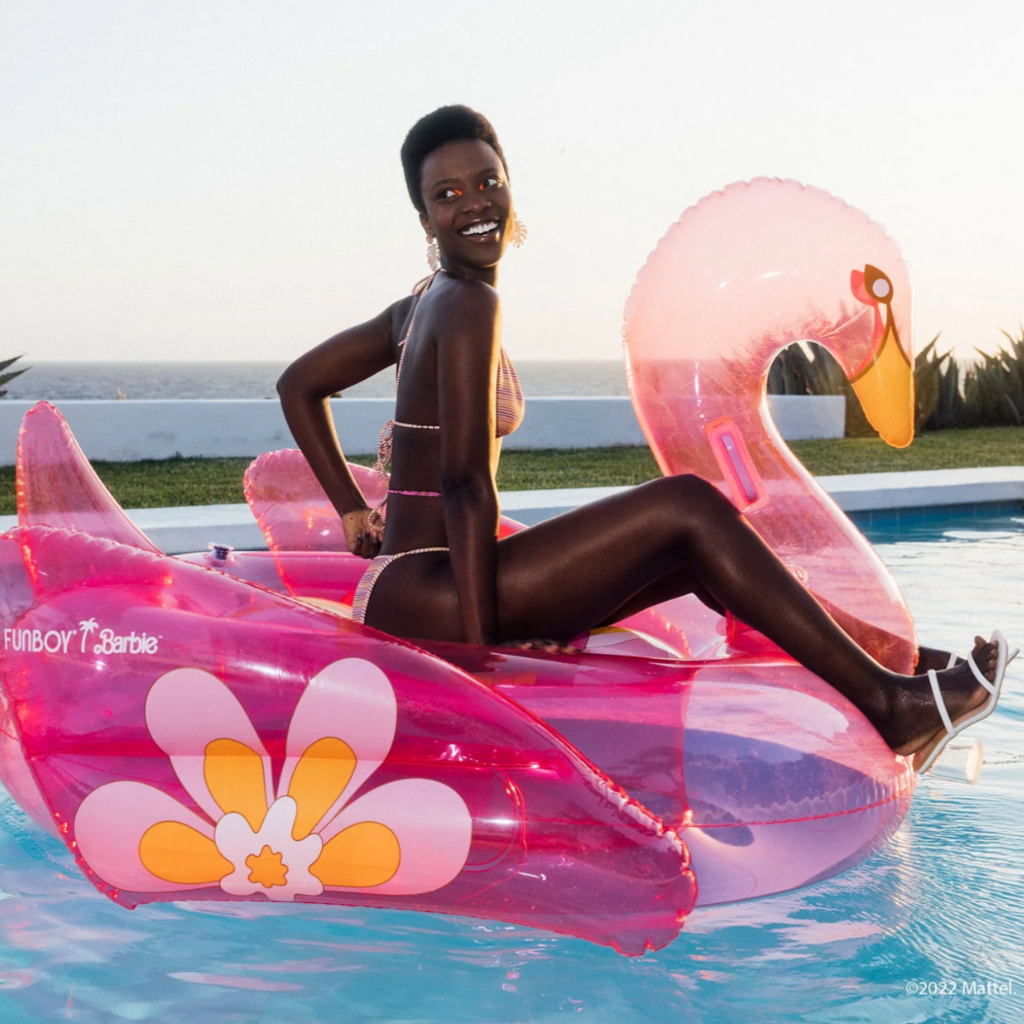 Fun Boy Inc. FUNBOY X Barbie Dream Clear Pink Swan Float
