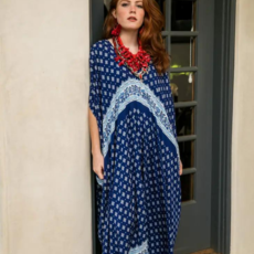 Jennafer Grace Consignment Indigo Caftan