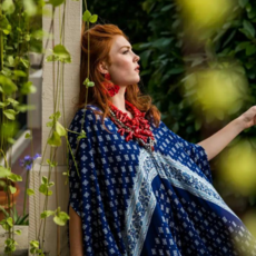 Jennafer Grace Consignment Indigo Caftan