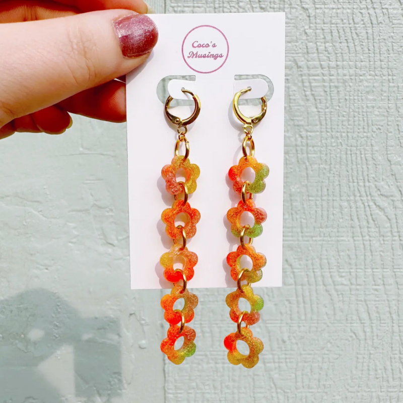 Coco's Musings Citrus Swirl Junko Earrings