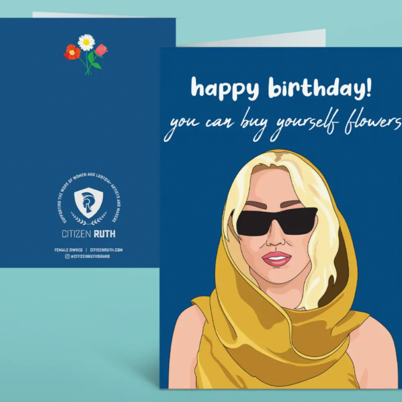 Citizen Ruth Miley Cyrus Flowers Card