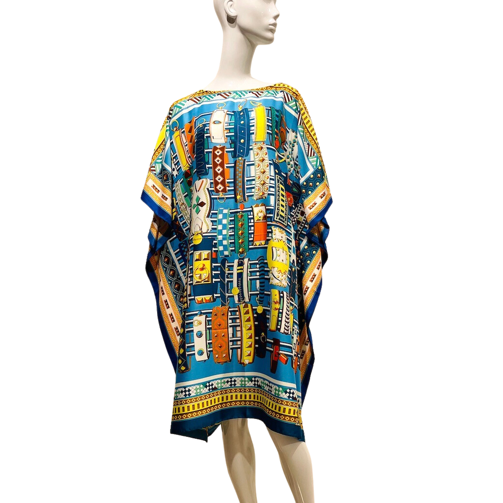 California Caftans Alma Short Silk Caftan