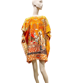 California Caftans Lynn Short Silk Caftan