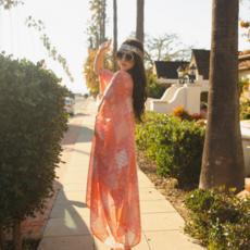 Jennafer Grace Melon Paisley Caftan