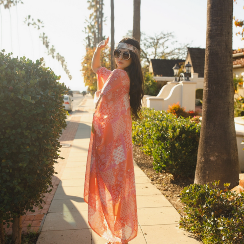 Jennafer Grace Melon Paisley Caftan