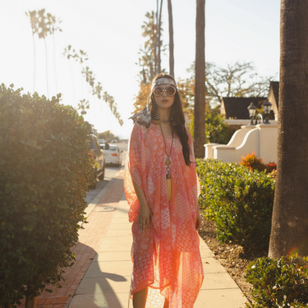 Jennafer Grace Melon Paisley Caftan