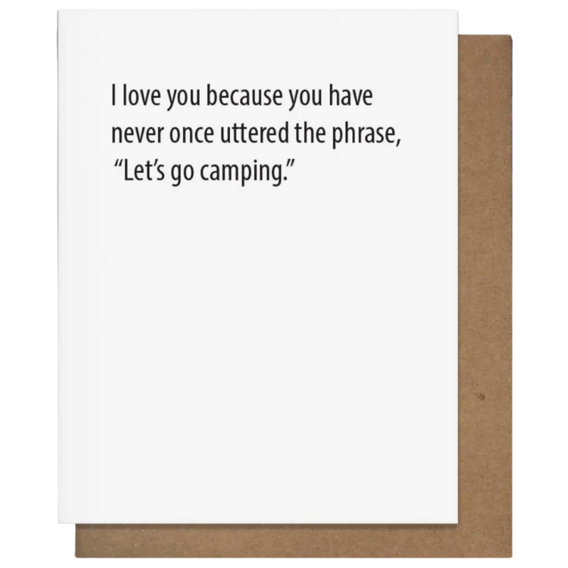 Pretty Alright Goods Go Camping Card