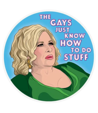 The Found Jennifer Coolidge Gays Do Stuff Sticker