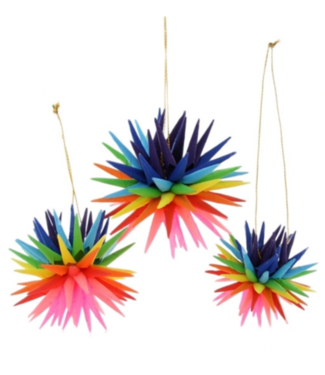 Cody Foster Paper Rainbow Starbursts Ornament