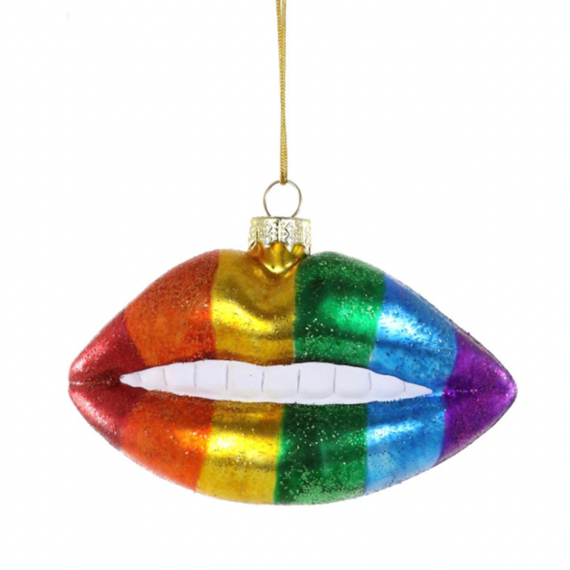 Cody Foster Rainbow Lips Ornament