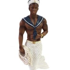 December Diamonds Navy Soul Merman Ornament