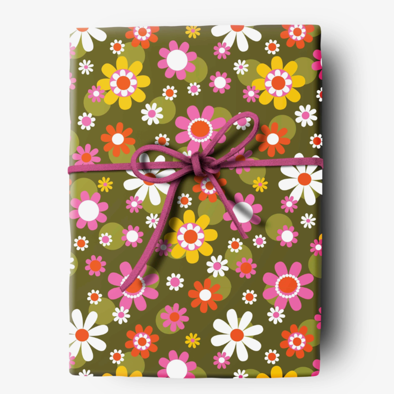 Mod Lounge Paper Co. Groovy Flower Bunch Gift Wrap