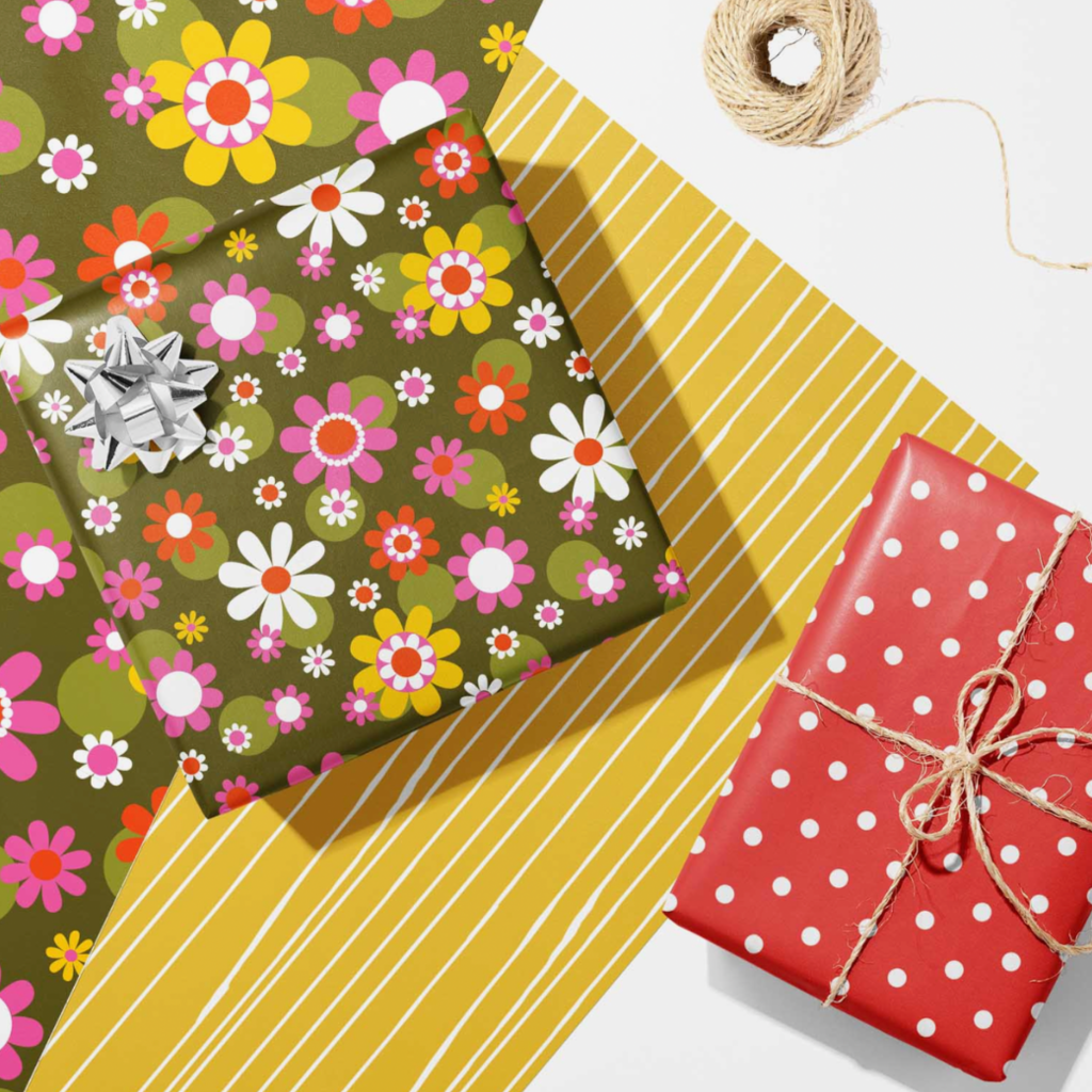 Mod Lounge Paper Co. Groovy Flower Bunch Gift Wrap