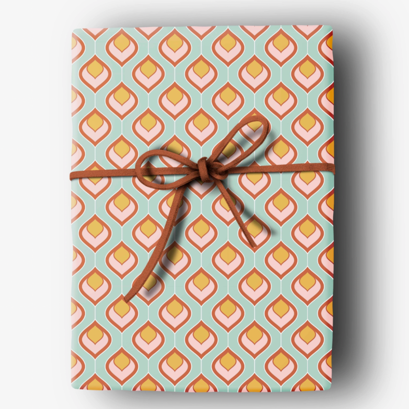 Mod Lounge Paper Co. Mid Mod Flame Sheet Gift Wrap