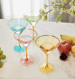The Wine Savant / Khen Glassware Gold Rimmed Crystal Martini Glasses