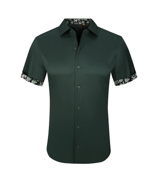 Suslo Couture Solid Hunter 4-Way Stretch Button Down