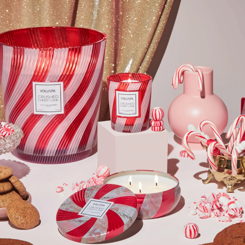 Voluspa Crushed Candy Cane 6.5oz Candle