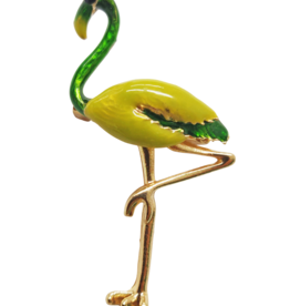 Aratta Flamingo Pin (Mustard Green)