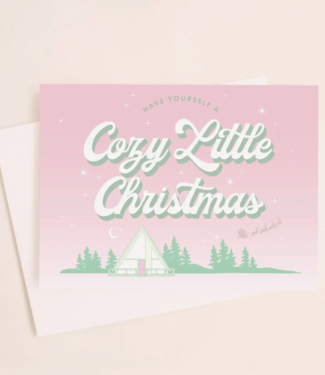 Sunshine Studios Cozy Little Christmas Pink Card