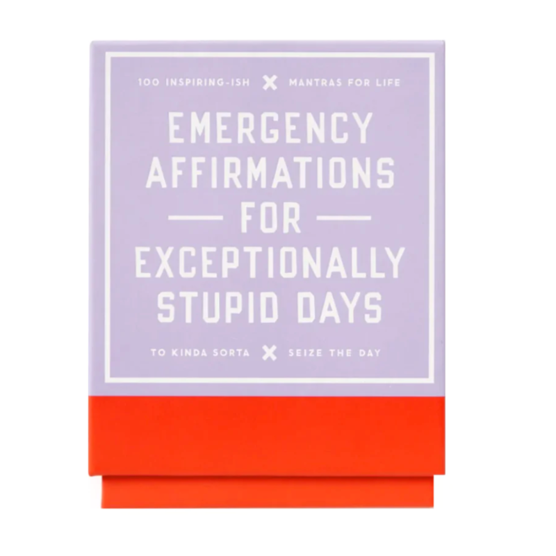 Chronicle Books Emergency Affirmations for Exceptionally Stupid Days Card Deck